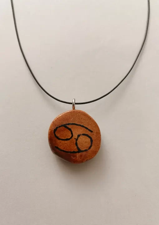 Cancer zodiac symbol necklace