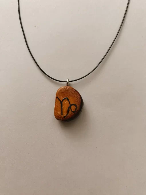 Capricorn zodiac symbol necklace