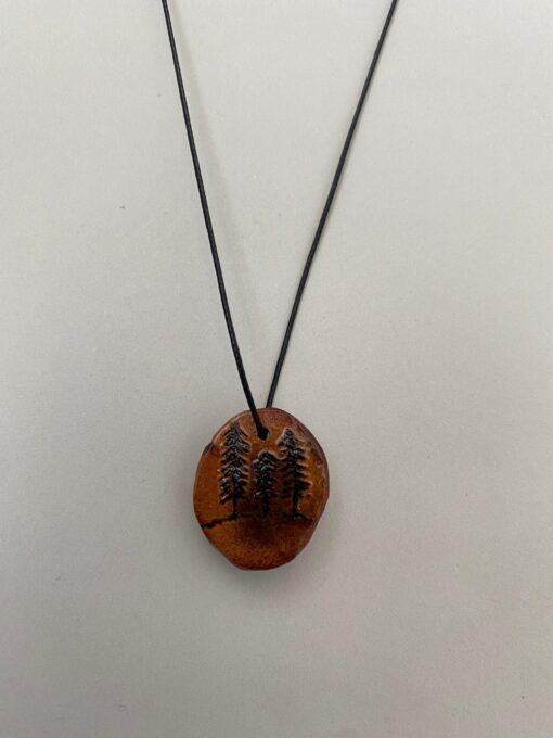 Christmas tree family necklace