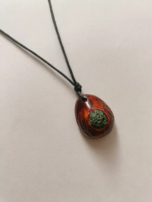 Green Volcanic lava necklace
