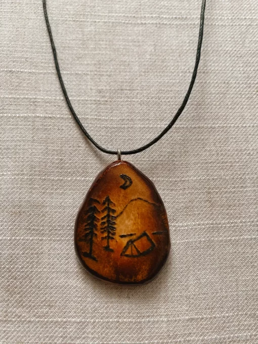 Tent in forest necklace