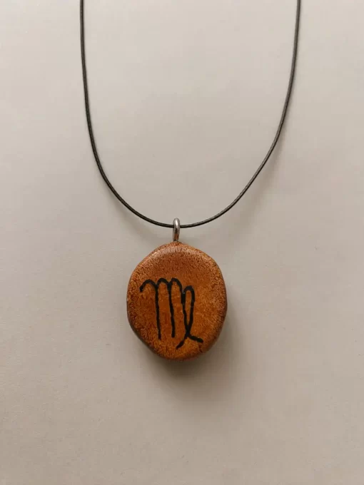 Virgo zodiac symbol necklace